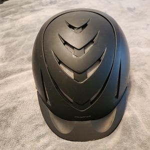 Black riding helmet